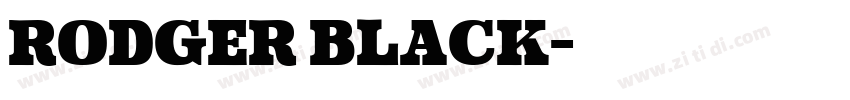 Rodger Black字体转换